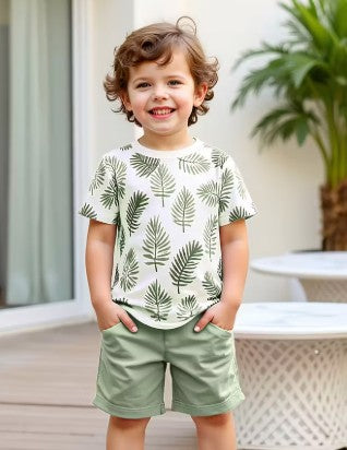 Conjunto de 2 piezas para niños color verde