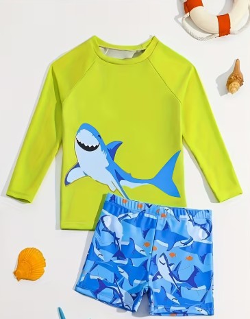 Traje de baño tiburón niño