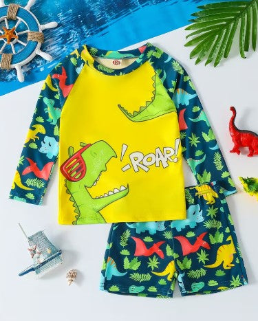 Traje de baño dinosaurio niño