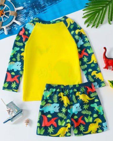 Traje de baño dinosaurio niño