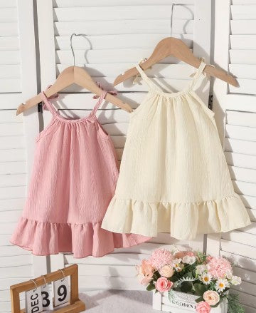 Conjunto de 2 Vestidos con Tirantes para Niñas
