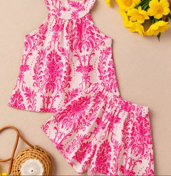 Conjunto de 2 piezas para niñas rosado