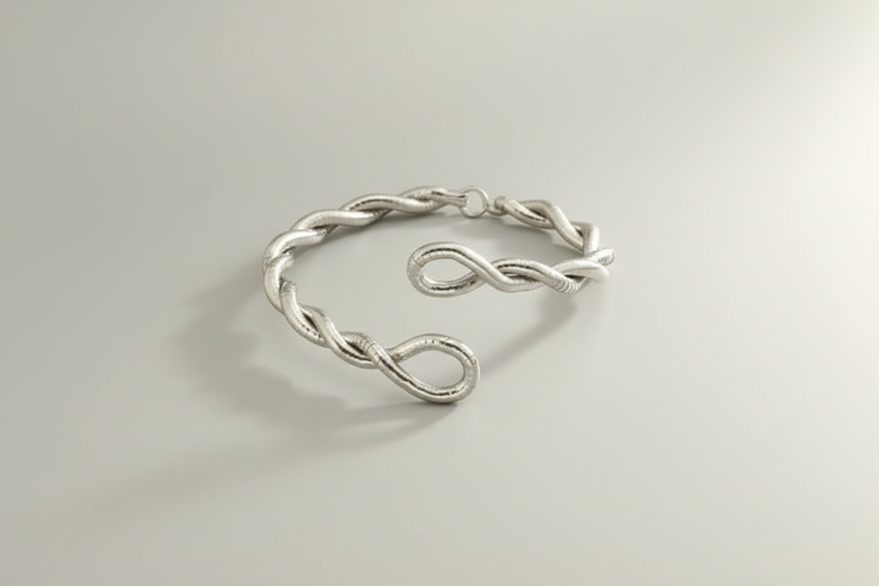 Collar ajustable plateado