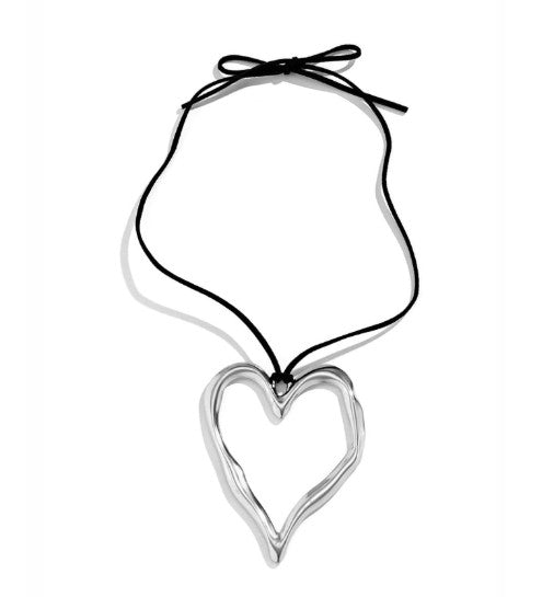 Collar colgante corazón plata