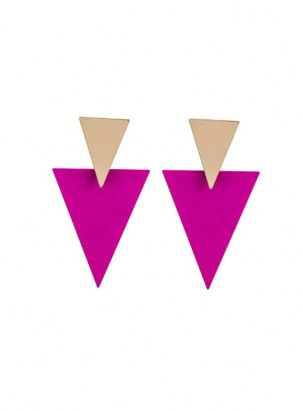 Aro triángulo fucsia