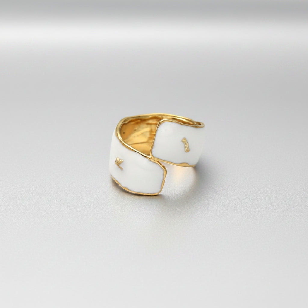 Anillo abierto color blanco
