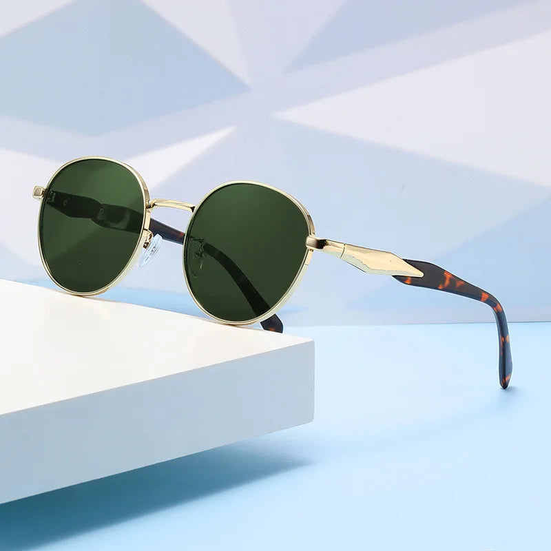 Lentes Dorado Cristal Verde