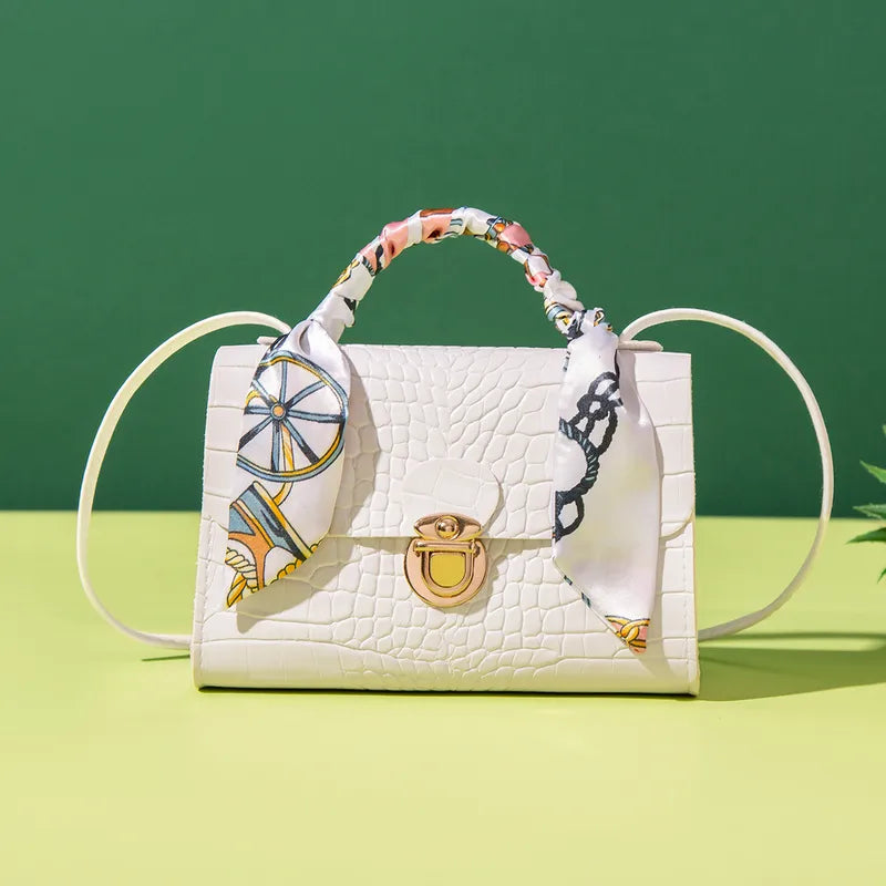 Cartera Cocodrilo Blanco