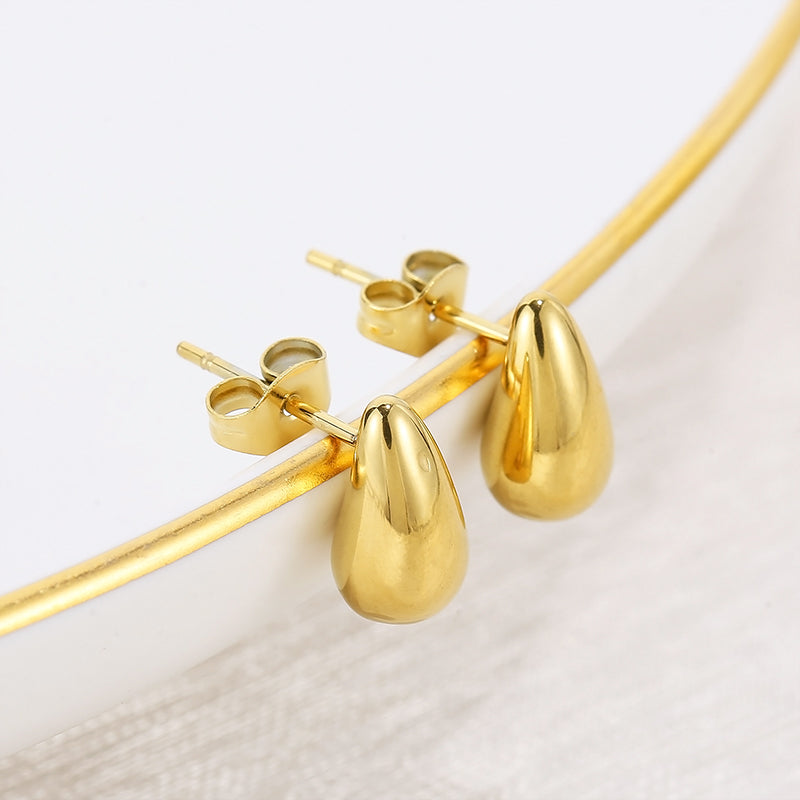 Aro gotitas de agua dorado