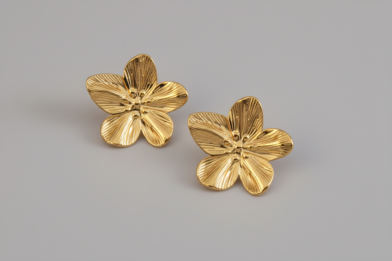 Aro forma flores dorado