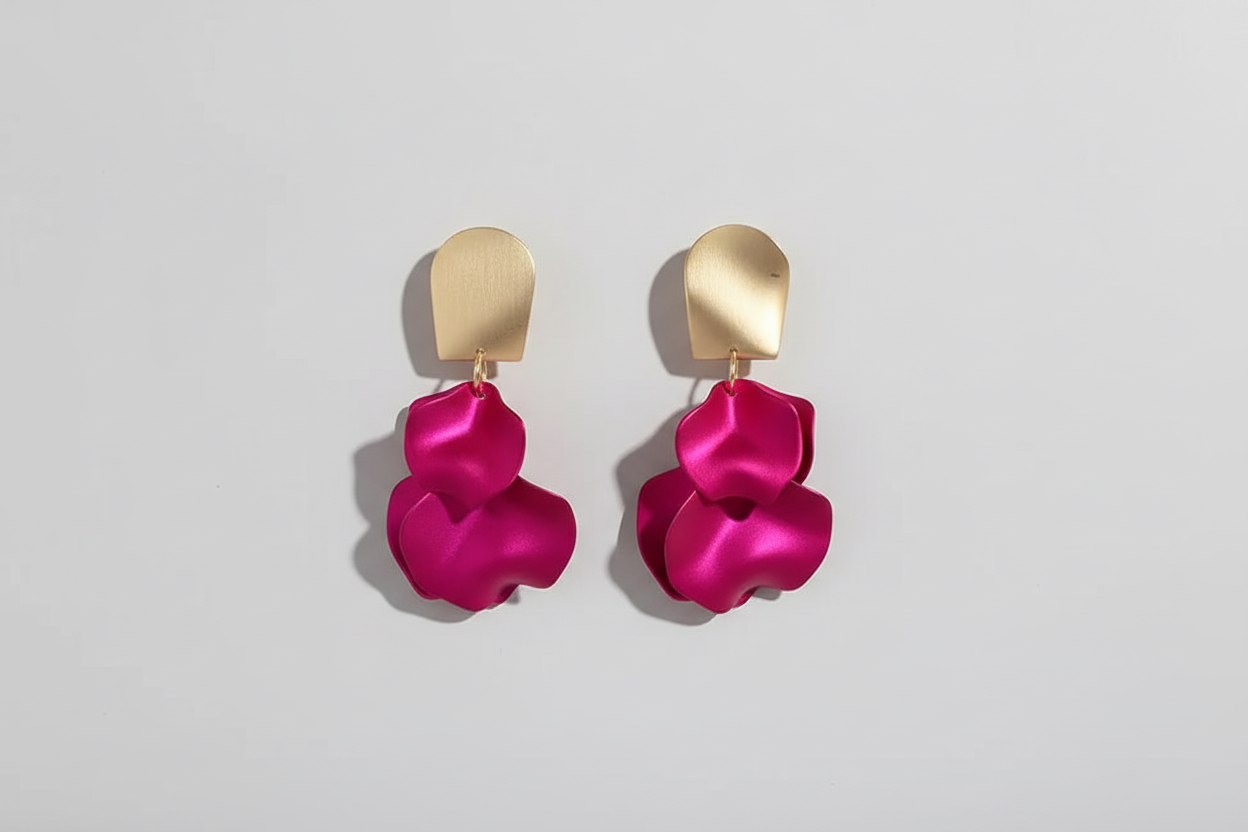 Aro Hoja Elegante Rosa