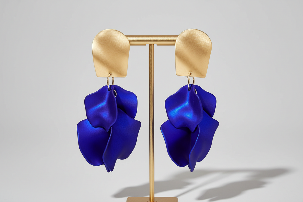 Aro Hoja Elegante Azul