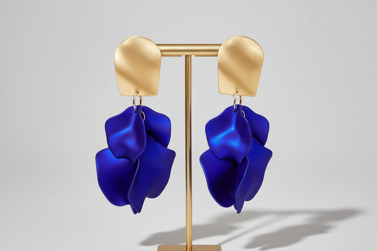 Aro Hoja Elegante Azul