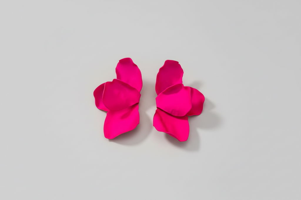 Aro Estilo Coreano Rosa Roja