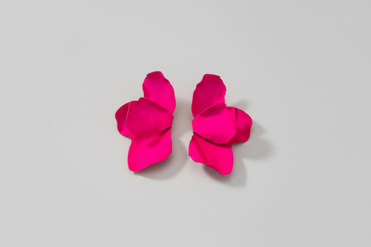 Aro Estilo Coreano Rosa Roja