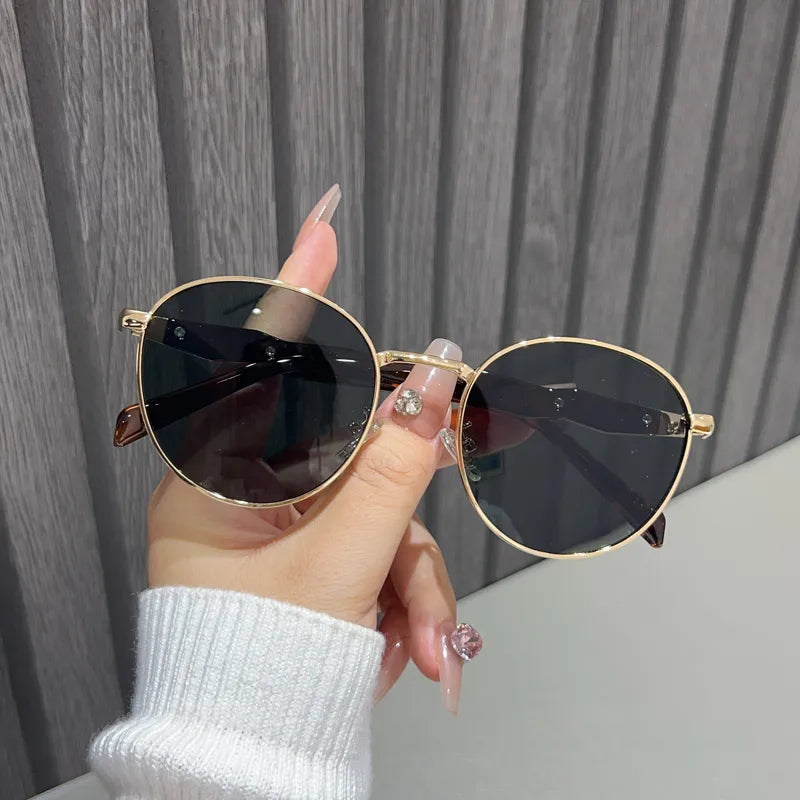 Lentes Dorado Cristal Gris