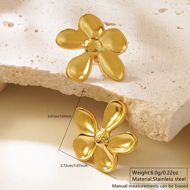 Aro Flor Dorada Lisa