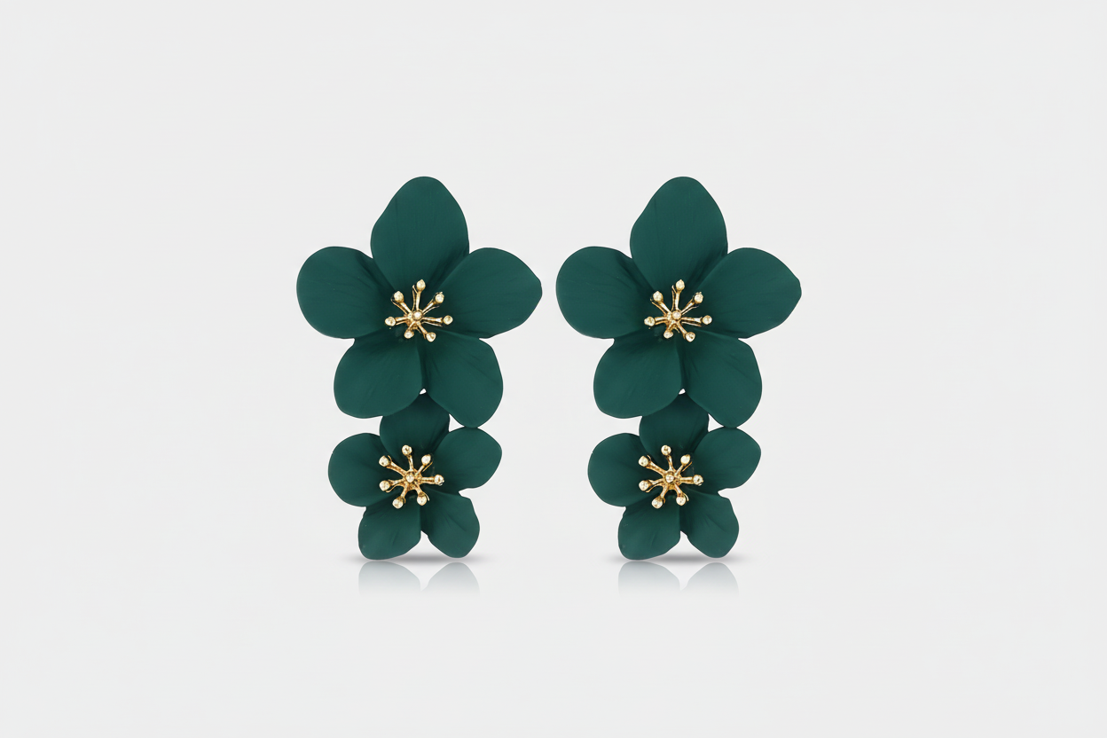 Aro Flor Barniz de Estufa Verde Oscuro