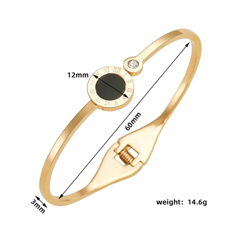 Pulsera dorada circulo redondo