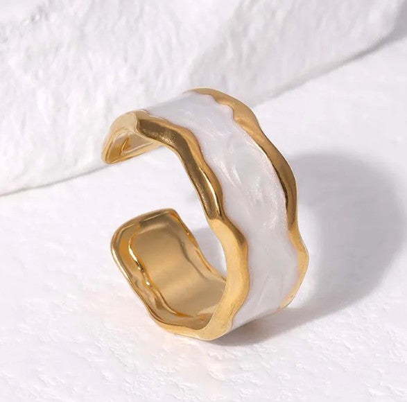 Anillos abiertos color blanco