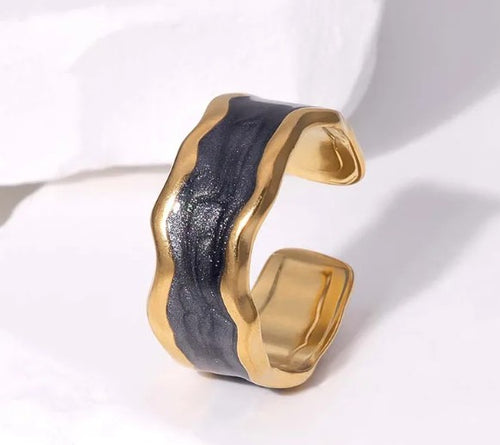 Anillos abiertos color negro