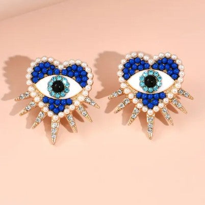 Aros corazón metálicos