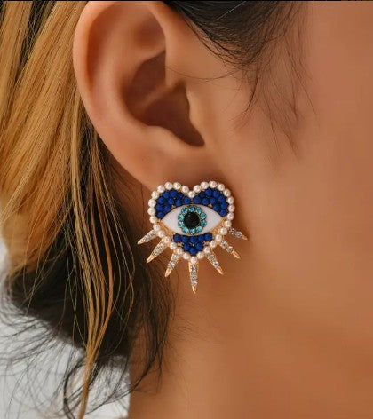 Aros corazón metálicos