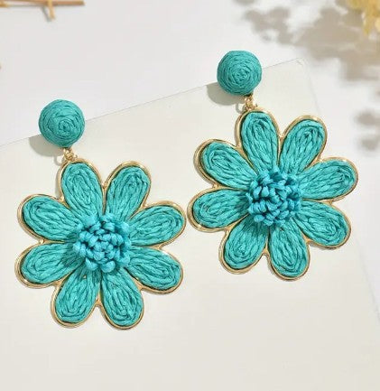 Aros de flores rafia blanco calipso