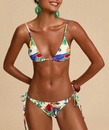 Bikini con con estampado de colores