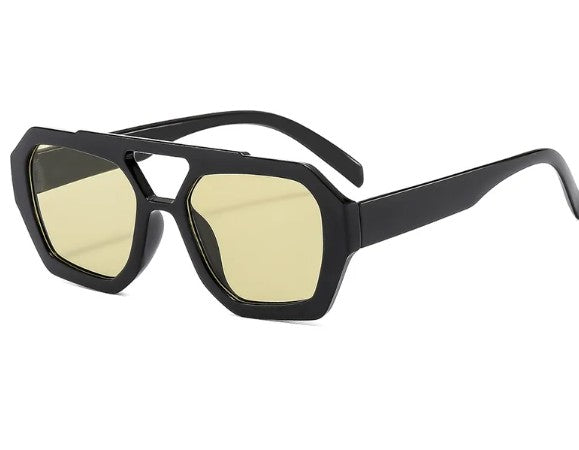 Lentes de sol mujer geométrico amarillo