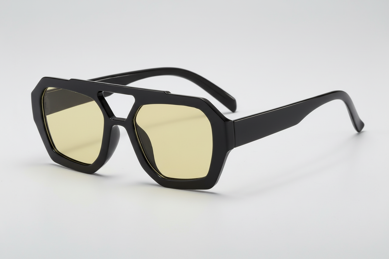 Lentes de sol mujer geométrico amarillo