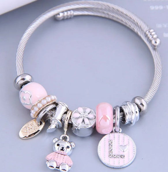 Pulsera con colgantes forma oso
